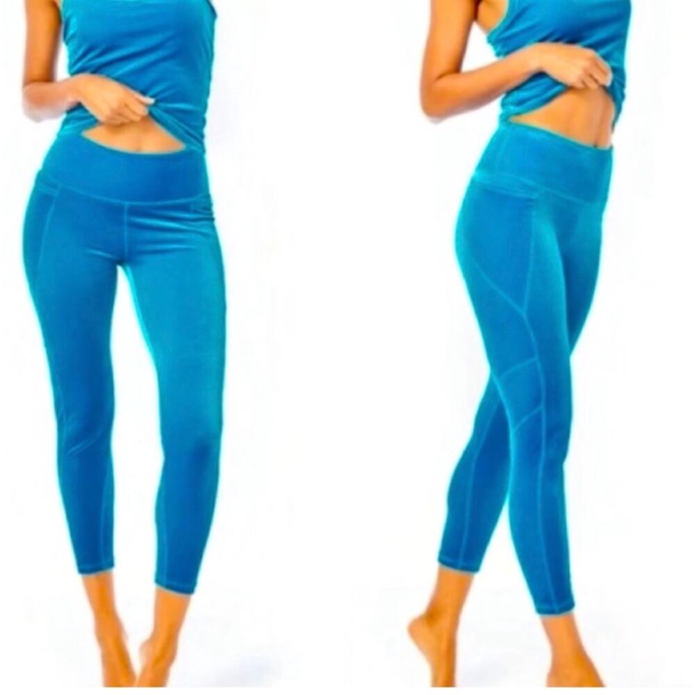 Lilly Pulitzer Luxletic Weekender High Rise Velour Leggings M - Picture 6 of 10